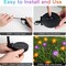 Upgrade Outdoor Halloween Decorations, 6-Pack Swaying Solar Lights (Orange and Purple), Sway by Wind, Long Lasting, 48 LED Waterproof Garden for Party Decor Yard Patio Pathway (JM - Firefly)